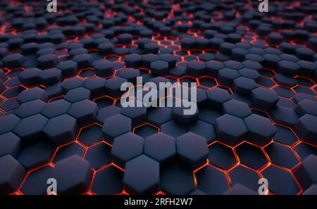 Abstract 3D background with color hexagon, modern technology background ...