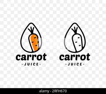 Carrot, carrot juice, carrot in drop, graphic design. Vegetable, drink, food, beverage, juicy and drinking, vector design and illustration Stock Vector