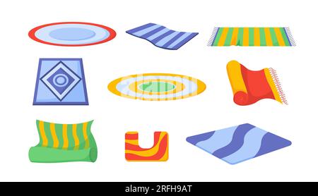 Set of different carpets vector concept Stock Vector