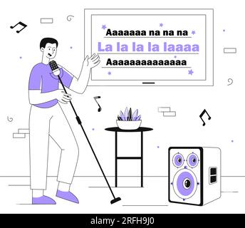 Karaoke line vector concept Stock Vector