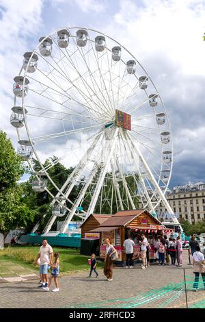 Big Wheel in Jardin Anglais (English Garden), Geneva (Genève) Canton of Geneva, Switzerland Stock Photo