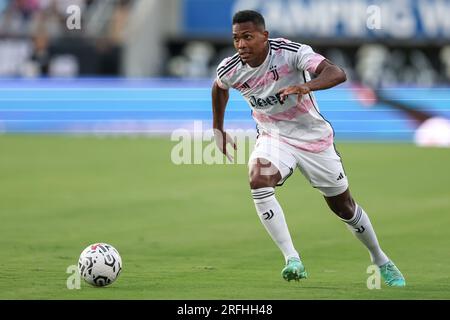 Orlando, Florida, USA. 2nd Aug, 2023. Juventus defender ALEX SANDRO (12) attacks the ball during the first half of the Florida Cup Series Soccer Champions Tour Juventus vs Real Madrid soccer match at Camping World Stadium in Orlando, Fl on August 2, 2023. (Credit Image: © Cory Knowlton/ZUMA Press Wire) EDITORIAL USAGE ONLY! Not for Commercial USAGE! Stock Photo