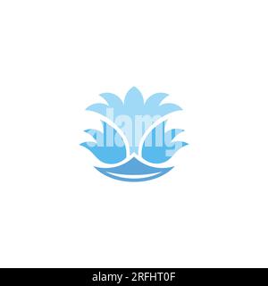 spout water splash blue simple logo vector Stock Vector