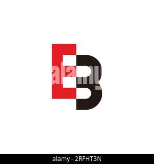 letter eb colorful simple geometric logo vector Stock Vector