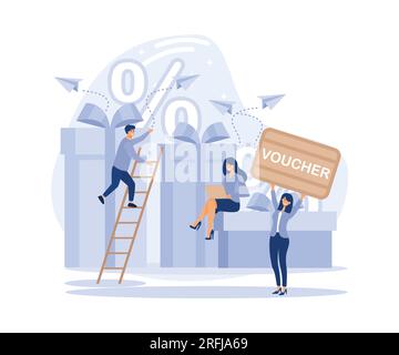 Customer loyalty marketing program, returning customer, flat vector modern illustration Stock Vector