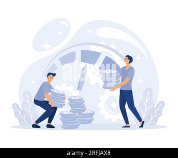 Greenhouse effect, climate change, Global warming, fuel economy, energy storage, flat vector modern illustration Stock Vector