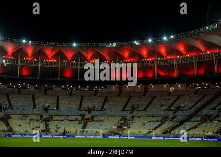 Rio, Brazil - june 28, 2023, arena in match between Flamengo (BRA) vs Olimpia (PAR) by Libertadores Cup, round of 8 in Maracana Stadium Stock Photo