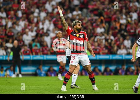 Rio, Brazil - june 28, 2023, Gabi in match between Flamengo (BRA) vs Olimpia (PAR) by Libertadores Cup, round of 8 in Maracana Stadium Stock Photo