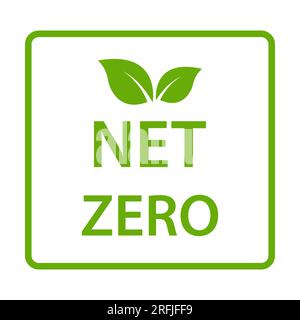 net zero carbon footprint icon vector emissions free  no atmosphere pollution CO2 neutral stamp for graphic design, logo, website, social media, mobil Stock Vector