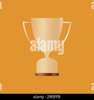 Trophy cup icon. Flat design style eps 10 vector illustration Stock Vector