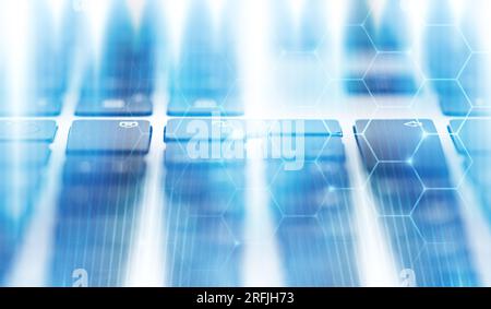 Closeup of keyboard background, concept of technology, information. Stock Photo