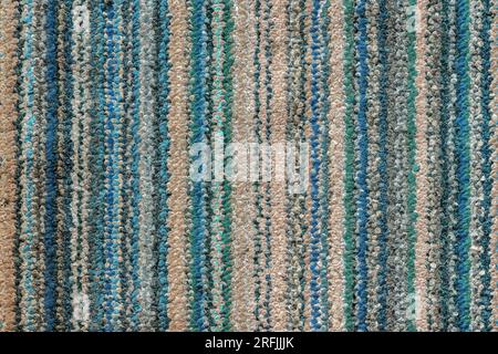colorful striped carpet burlap rug high quality texture background Stock Photo