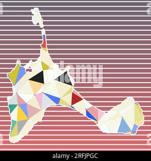 Formentera vector illustration. Formentera design on gradient stripes background. Radiant vector illustration. Stock Vector