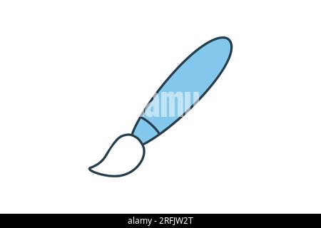 Paint brush icon. icon related to A classic symbol of painting and creativity. flat line icon style. Simple vector design editable Stock Vector