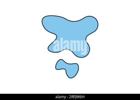 Paint Splatter icon. icon related to painting. flat line icon style. Simple vector design editable Stock Vector