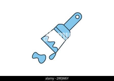 Paint Drips icon. icon related to painting. flat line icon style. Simple vector design editable Stock Vector