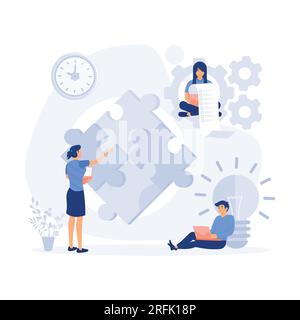 teamwork office computer icon, flat vector modern illustration Stock Vector