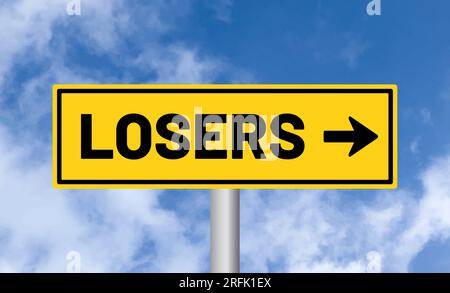 Losers road sign on sky background Stock Photo - Alamy