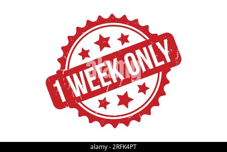 1 Week Only rubber grunge stamp seal vector Stock Vector