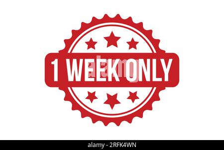1 Week Only rubber grunge stamp seal vector Stock Vector