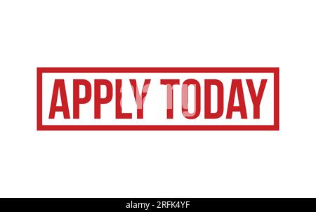 Red Apply Today Rubber Stamp Seal Vector Stock Vector Image & Art - Alamy