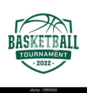 Basketball championship logo design. Graphic design for t-shirt and print  media. Vector and illustration. Stock Vector