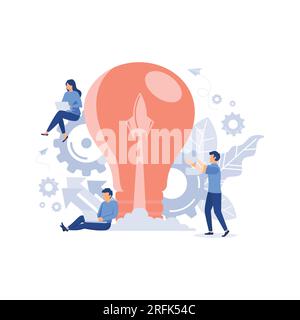 business Development process, Innovation product, and creative idea, flat vector modern illustration Stock Vector