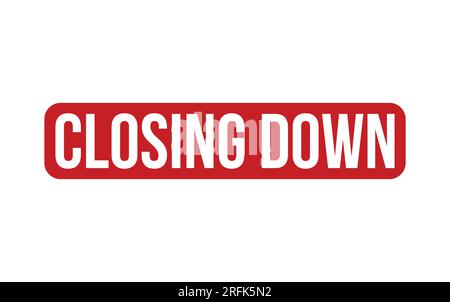 Red Closing down Rubber Stamp Seal Vector Stock Vector