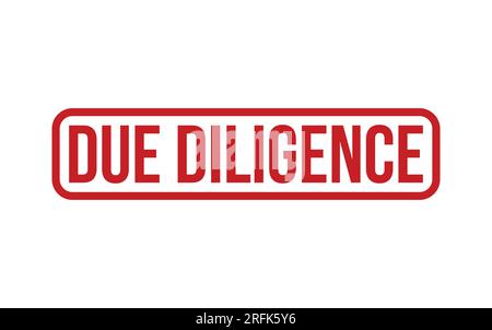 Red Due Diligence Rubber Stamp Seal Vector Stock Vector