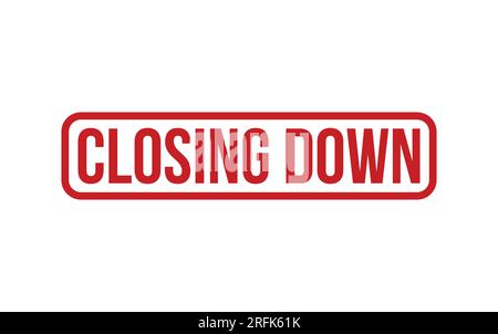 Red Closing down Rubber Stamp Seal Vector Stock Vector