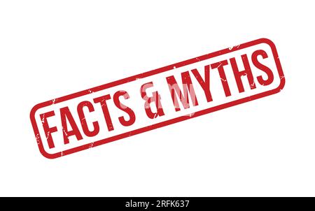 Red Facts & Myths Rubber Stamp Seal Vector Stock Vector