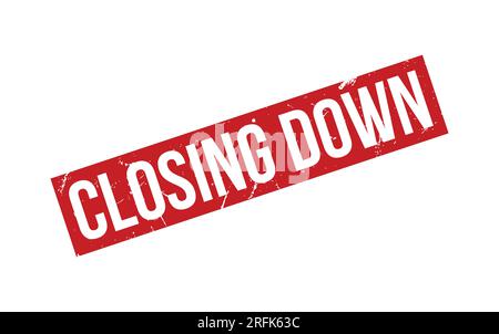 Closing down Rubber Stamp Seal Vector Stock Vector