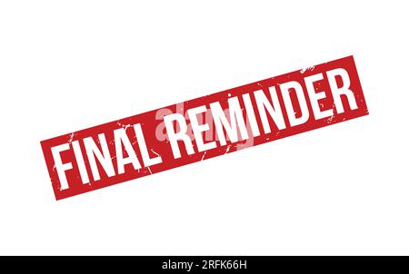 Final Reminder Rubber Stamp Seal Vector Stock Vector