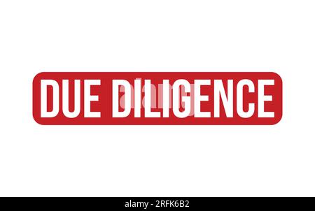 Red Due Diligence Rubber Stamp Seal Vector Stock Vector