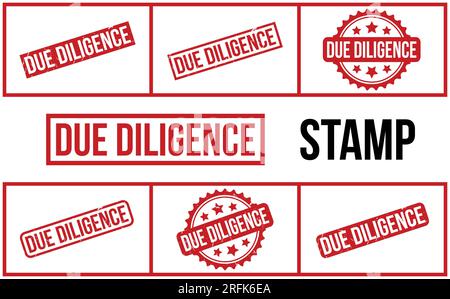 Due Diligence Rubber Stamp Set Vector Stock Vector