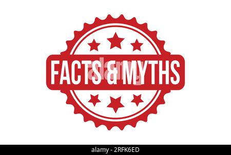 Facts & Myths rubber grunge stamp seal vector Stock Vector