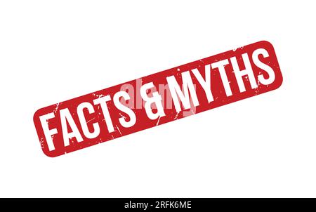 Facts & Myths rubber grunge stamp seal vector Stock Vector