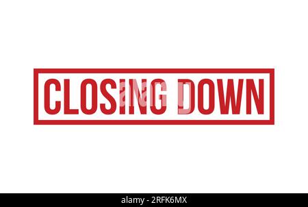Closing down Rubber Stamp Seal Vector Stock Vector