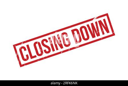 Red Closing down Rubber Stamp Seal Vector Stock Vector