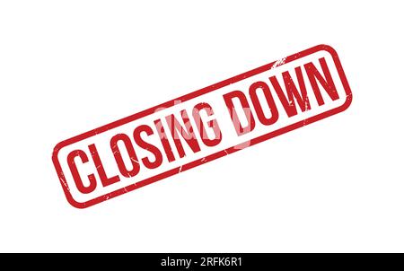 Red Closing down Rubber Stamp Seal Vector Stock Vector