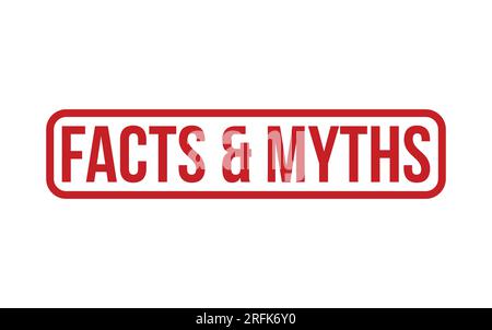 Red Facts & Myths Rubber Stamp Seal Vector Stock Vector