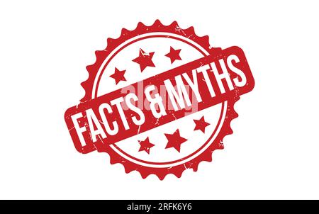 Facts & Myths rubber grunge stamp seal vector Stock Vector