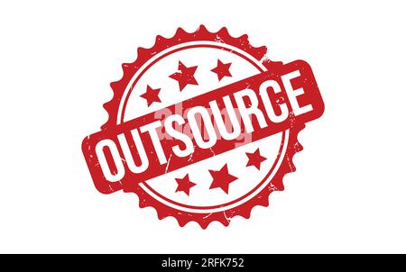 Outsource rubber grunge stamp seal vector Stock Vector