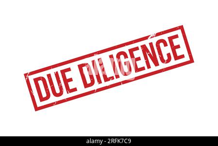 Red Due Diligence Rubber Stamp Seal Vector Stock Vector