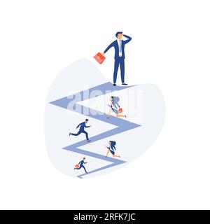Success. Way up. Business vector illustration, flat vector modern illustration Stock Vector