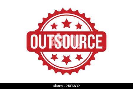 Outsource rubber grunge stamp seal vector Stock Vector