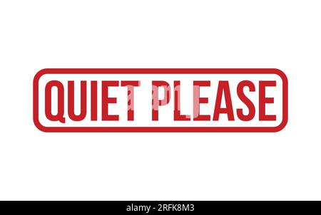 Red Quiet Please Rubber Stamp Seal Vector Stock Vector