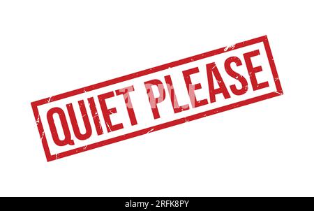 Red Quiet Please Rubber Stamp Seal Vector Stock Vector