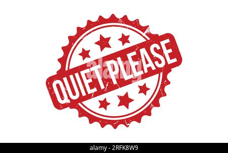 Quiet Please rubber grunge stamp seal vector Stock Vector