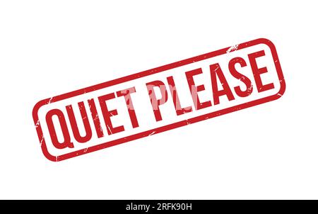 Red Quiet Please Rubber Stamp Seal Vector Stock Vector